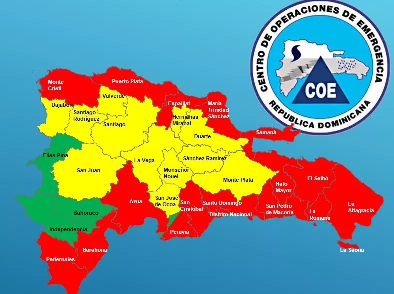 COE aumenta a 17 las provincias en alerta roja por paso del huracán Irma