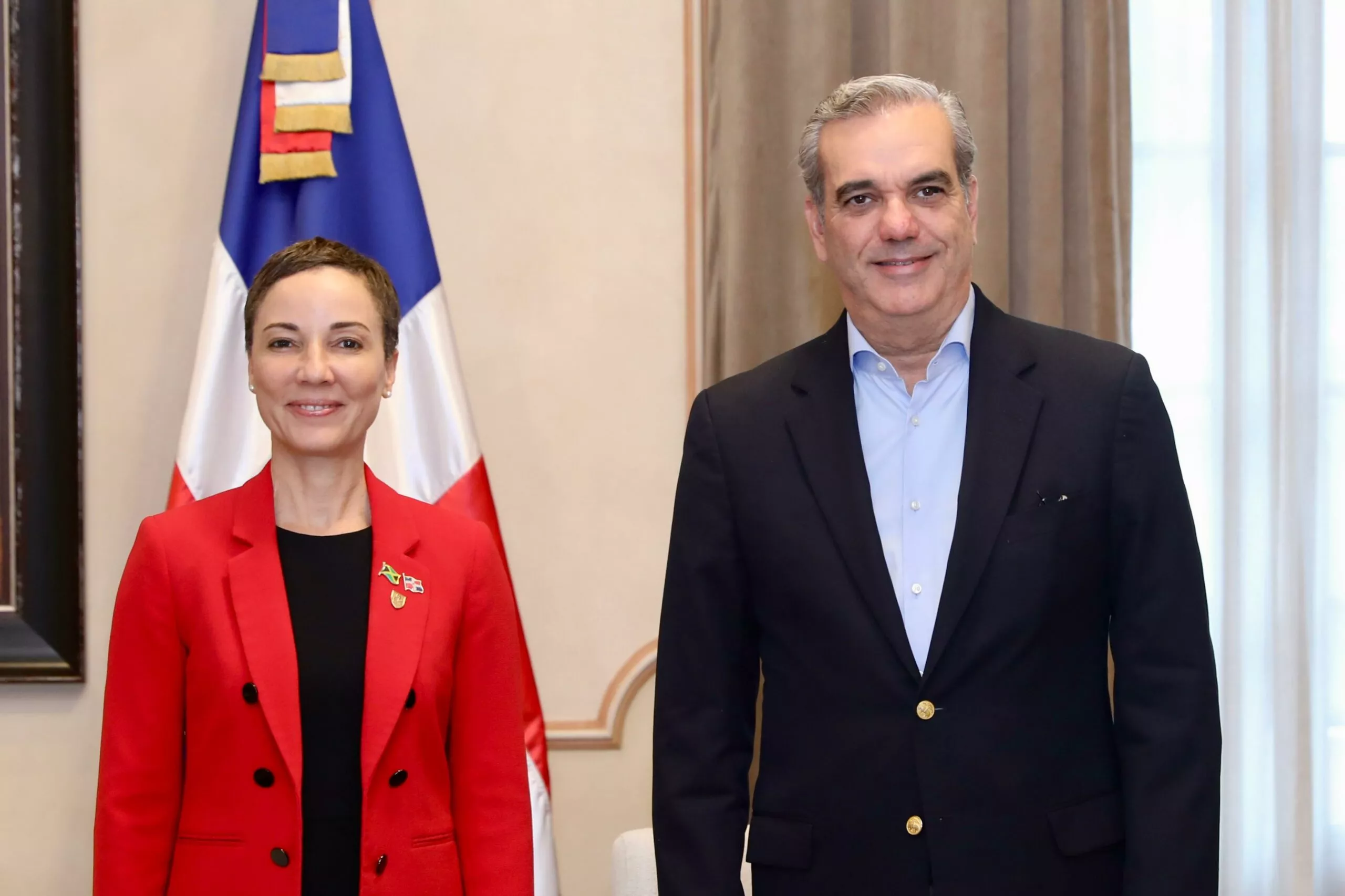 Presidente Abinader recibe a la ministra de Relaciones Exteriores de Jamaica